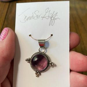 Sterling silver and amethyst pendant